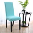 thumbnail image 7 of Unique Bargains Stretch Spandex Dining Room Chair Covers Set of 4, Sky Blue, 7 of 7