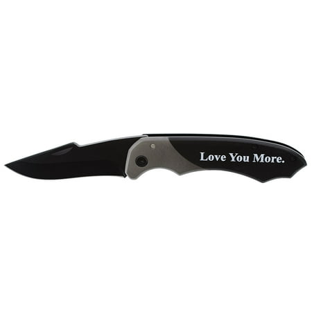 Personalized Gifts Best Buckin Dad Grandpa Ever Tactical Black Pocket Knife Love You More