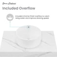 thumbnail image 5 of Monaco 36" Floating Bathroom Shelf with Vessel Sink in White Marble, 5 of 10