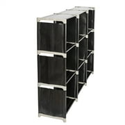 IVV 9-Cube Storage Organizer, DIY Storage Shelf, Open Bookshelf, Black