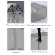 thumbnail image 5 of Bolsa de baño con marco de metal y asa para ducha. Organizador de baño de poliéster para colgar artículos esenciales y de tocador. Aestivo | Gris | AESTIVO, 5 of 7