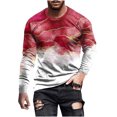thumbnail image 2 of TIMIFIS T-Shirt pour Homme Classique Incontournable Chemises pour Hommes Hauts Décontractés Col Rond Chandail à Enfiler Manches Longues T-Shirt Hauts Été Vêtements Confortables Vintage T-Shirt à Imprimé Graphique-Redfall, 2 of 5