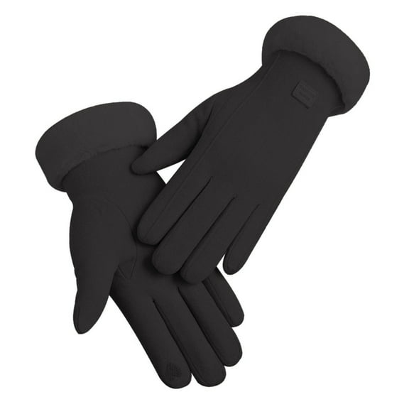 Womens Gloves Gloves for Cold Weather Women Autumn And Winter Fashion Simple Solid Color Edge Warm Gloves