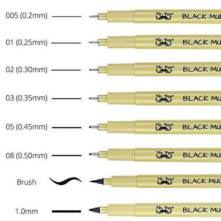  Drawing Pens, Black Multiliner, 8 Pack, Anime Pens, Sketch Pens, Micro  Pen, Drawing Pens For Artists, Fineliner Pens, Art Pens, Inking Pens, Line