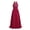A Burgundy, variant on Alvivi Big Girls Halter Lace Wedding Bridesmaid Long Dress Formal Party Prom Maxi Gown