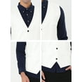 thumbnail image 5 of Lars Amadeus Men's V Neck Sleeveless Two Pockets Button Down Vests, 5 of 5