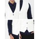 thumbnail image 5 of Chalecos Con Cuello En V Para Hombre, Bolsillos Sin Mangas, Chaleco Informal blanco M, 5 of 5