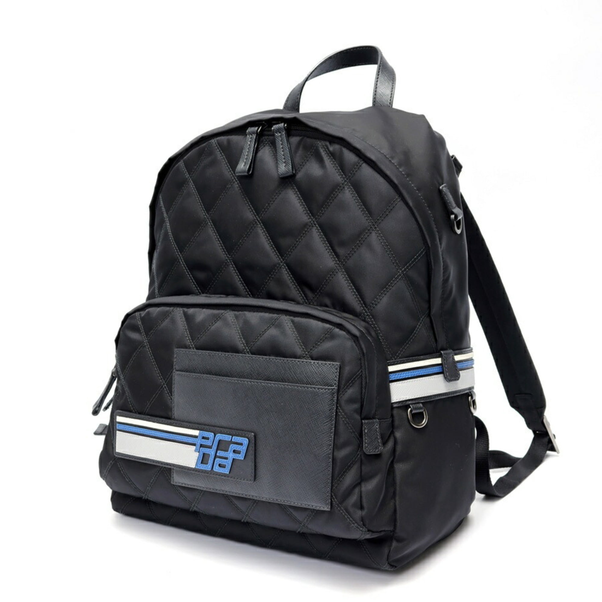 PRADA Backpack Rucksack 2VZ066 Quilted Nylon Saffiano Leather Black S-158960 PRADA Backpack Rucksack 2VZ066 Quilted Nylon Saffiano  main image 4