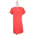 thumbnail image 3 of My Beloved Contempo Solid Print Round Neck Short Sleeves Scallop Laser Tunic Dre, 3 of 4