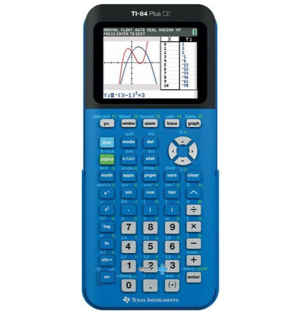 Blue! TI-84 Plus C Silver Edition Graphing Calculator by Texas Instruments 