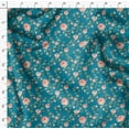thumbnail image 4 of Soimoi Rayon Fabric Leaves & Peach Flower Floral Print Fabric by Yard 56 Inch Wide, 4 of 6