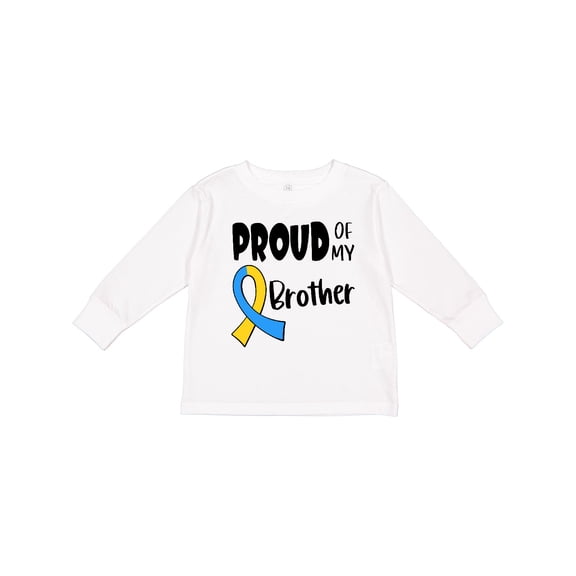 Inktastic Proud of my Brother Down Syndrome Awareness Boys or Girls Long Sleeve Toddler T-Shirt