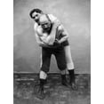 thumbnail image 2 of Vintage Wrestler 19x24 Black Ornate Wood Framed with Double Matting Museum Art Print Titled - Wrestling Hold from Behind, 2 of 4