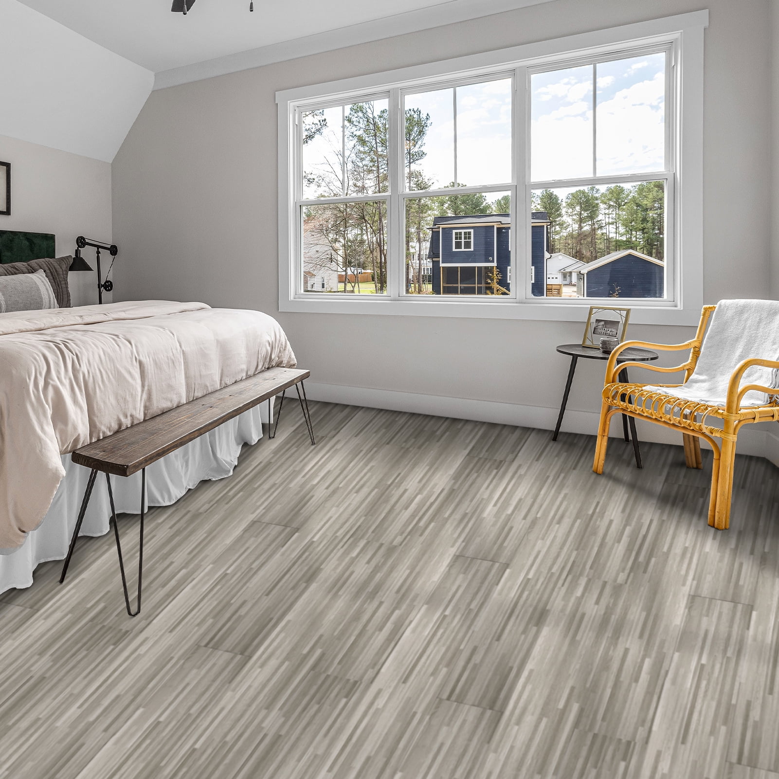 Self-adhesive 6" x 36" x 2mm Luxury Vinyl Plank（36 PACK)
