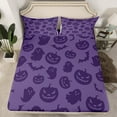 thumbnail image 2 of Manfei Cute Ghost Pumpkin Bed Sheets Queen,Happy Halloween Bedding Queen Size,Purple Sheet Set Queen,Super Cozy Bedroom Decorative,4 Pieces, 2 of 7