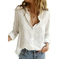 thumbnail image 1 of Chemises à Manches Ballon Casual V Neck pour Femmes Tops, 1 of 6