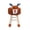 Chestnut + Wood + Wood, variant on Cute Animal Ottoman Stool with Solid Pine Wood Legs, Polyester Upholstered Elephant Footstool and Small Seat for Kids Bedroom, Playroom and Nursery