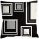 thumbnail image 2 of Juego de fundas de almohada abstractas de lino blanco y negro x4 x 45 cm, 2 of 3