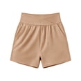 thumbnail image 3 of Mifsaly Womens Athletic Shorts 5 Inch Inseam Crossover V-Waist Workout Shorts with Pockets Soft Stretch Running Gym Exercise Yoga Clothes 2026 Khaki,S, 3 of 7