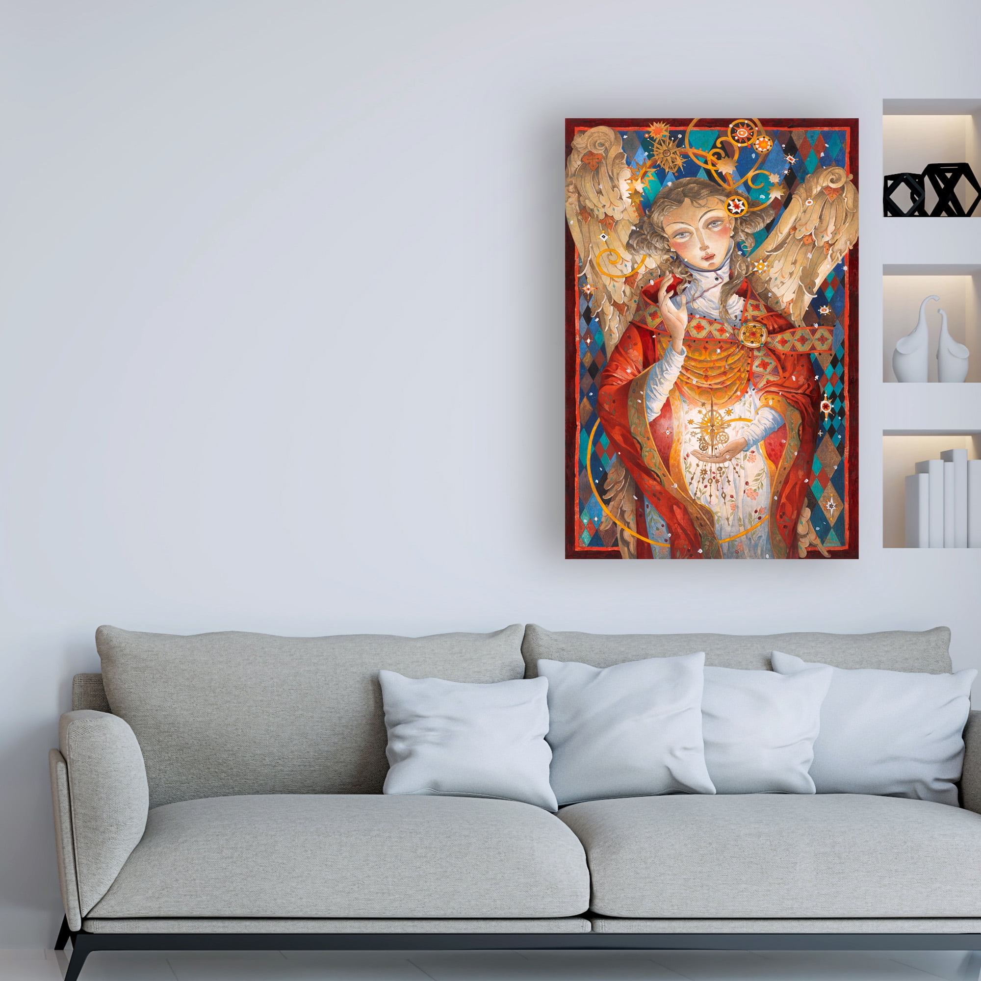 Trademark Fine Art 'Winter Angel Ornament' Canvas Art by David Galchutt