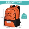 thumbnail image 4 of WOLT Mesh Orange Soccer Bag Backpack with Shoe and Ball Compartments for Boys Ball Equipment Bag, 4 of 4