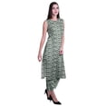 thumbnail image 3 of Moomaya Ensemble Kurta Sans Manches à Col Claudine Imprimé pour Femmes, Ensemble Ethnique 2 Pcs, 3 of 6