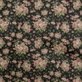 thumbnail image 1 of oneOone Cotton Poplin Twill Black Fabric Florals Dress Material Fabric Print Fabric By The Yard 56 Inch Wide, 1 of 4