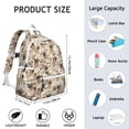 thumbnail image 6 of Pug and Footprint Backpack for School,Cute School Bag,Schoolbag with Adjustable Shoulder Straps & Padded Back,13.4"x11"x4.7", 6 of 6