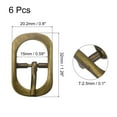 thumbnail image 2 of Uxcell 6Pack 0.59" Single Prong Belt Buckle Oval Center Bar Buckles for Leather Craft, Brass, 2 of 7