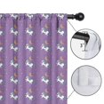 thumbnail image 4 of Blackout Kids Curtains,Purple Cartoon Unicorn Moon Star Pattern Childrens Insulated Curtains Set Of 2,Bedroom Essentials,Toddler Room Decor 42"x63", 4 of 5
