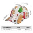 thumbnail image 5 of Xecao Christmas Gingerbread Cookies for Baseball Cap: Unisex, crafted from classic polyester twill fabric, featuring a soft unconstructed design, 5 of 5
