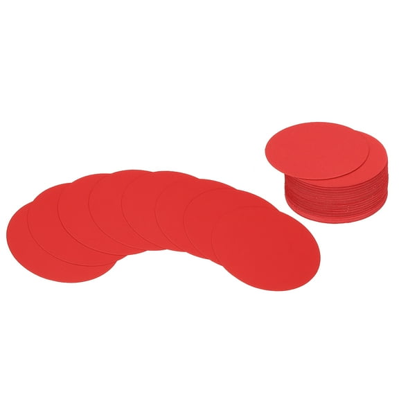 Uxcell 2inch Circle Card Stock, 50Pcs Round Shape Cutouts Paper, Red