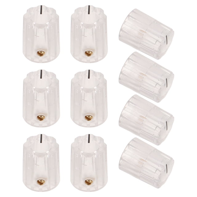 NUOLUX 10Ud Perillas Para Amplificador Y Guitarra Control Universal Vintage Transparente