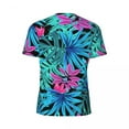 thumbnail image 6 of T Shirt For Men Tropical Leaves Hawaiian Print Novelty Gym Short Sleeve Comfortable Tshirt Summer St, 6 of 7