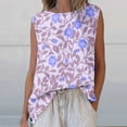 thumbnail image 2 of Hauts à Enfiler pour Femmes Printemps Automne Vêtements 2025 Manches Longues Chemises Tendance Col Rond Ample Festival Hauts Mode Décontractée Imprimé Col Rond Sans Manches T-shirt Débardeur Grande Taille pour Femmes Été, 2 of 5