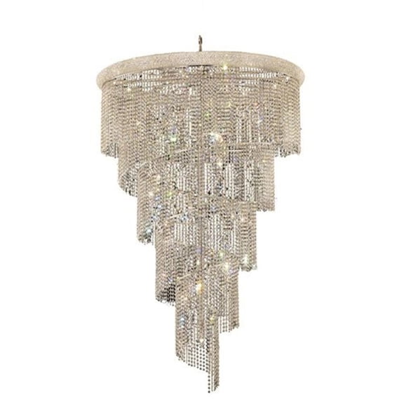Elegant Lighting Spiral 48" 29 Light Royal Crystal Chandelier