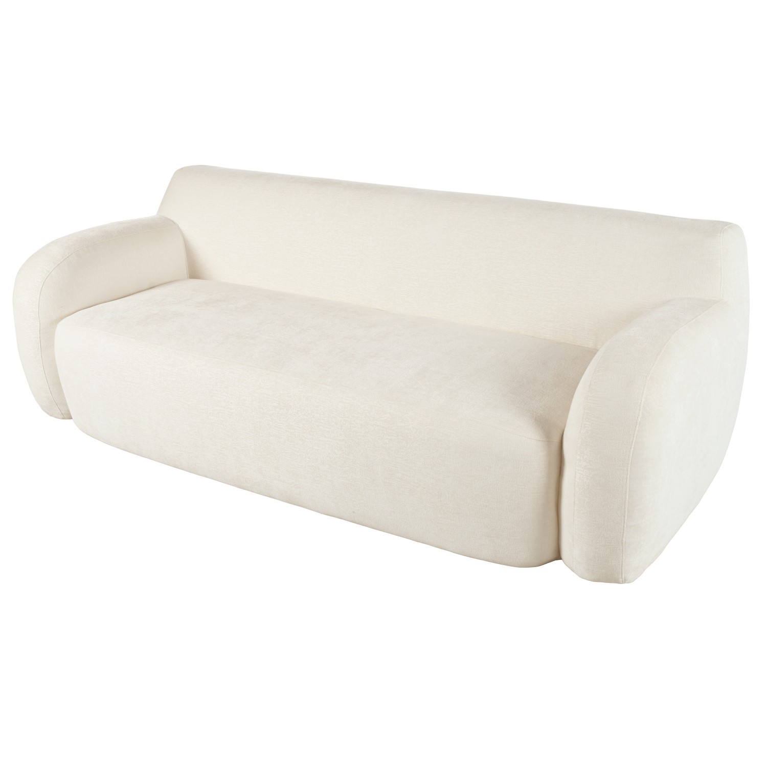 Harper & Bright Designs Modern Minimalist 3 Seater Sponge Couch, Comfy Floor Sofa for Living Room Apartment, Beige