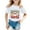 White, variant on SonxaHe Girl's Tshirt Christmas Santa Letter Print Short Sleeved T-Shirt Kids Holiday Party Cozy Casual T Shirt Beige,Sized 1-2
