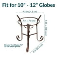 thumbnail image 4 of Sunnydaze Traditional 9.25" Black Steel Outdoor Gazing Globe Stand, 4 of 7