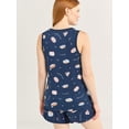 thumbnail image 4 of Joyspun Women's Printed Tank Top and Shorts Pajama Set, 2-Piece, Sizes XS-3X, 4 of 6