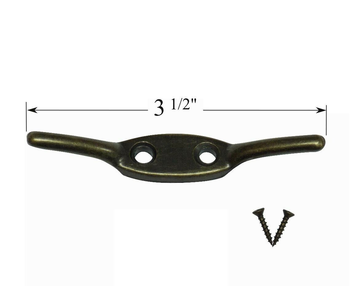 3 1/2" Antique Brass CORD CLEAT for Woven Woods, Shades & Blinds