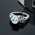 thumbnail image 3 of Gem Stone King 2.00 Ct Oval Sky Blue Topaz 925 Sterling Silver Ring, 3 of 5