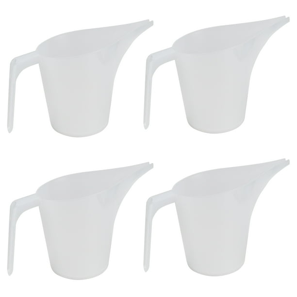 4 Pack 1000ml Plastic Funnel Pitcher Measuring Cup with Long Spout for