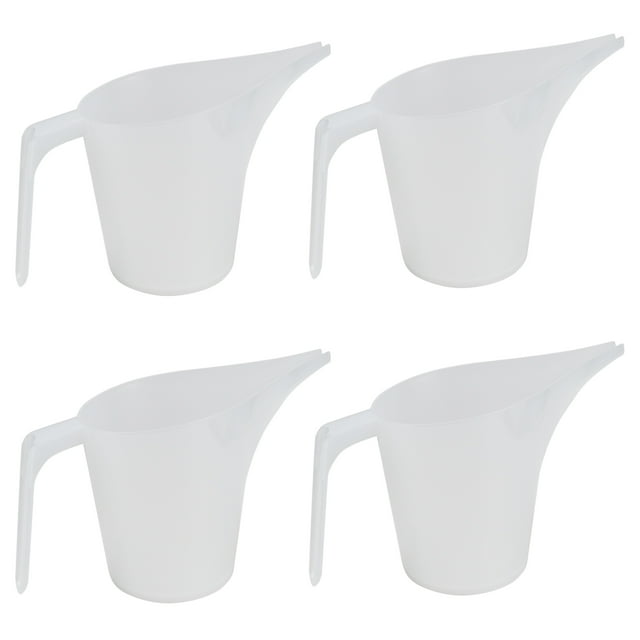 4 Pack 1000ml Plastic Funnel Pitcher Measuring Cup with Long Spout for