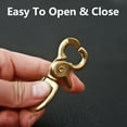 thumbnail image 3 of BE-TOOL 4PCS Lobster Trigger Snap Hooks, Swivel Trigger Clasp Hooks, Brass Snaps for Bags Keychain Purses Golden, 3 of 8