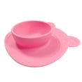 thumbnail image 2 of Wrapables® Silicone Placemat + Suction Food Bowl for Baby, Pink Bear, 2 of 6