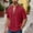 c01Red, variant on USNSM Mens Henley Short Sleeve Shirts Casual Lightweight Cotton Linen Shirts Collarless Button Tops Hippie Summer Clothes Blue S