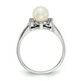 thumbnail image 2 of 14k White Gold 6mm FW Cultured Pearl AAA Diamond ring Y1842PL/AAA, 2 of 6