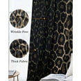 thumbnail image 3 of Leopard Print Blackout Curtains for Bedroom Living Room Darkening Curtains 54 Inch Long Chic Abstract Black Brown Animals Texture Short Curtain for Small Window Treatment Grommet Drapes 52"x54"x2, 3 of 9