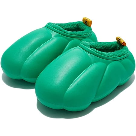 

CoCopeanut Unisex Pumpkin Slippers Non-Slip Warm Plush Lining House Slippers for Winter